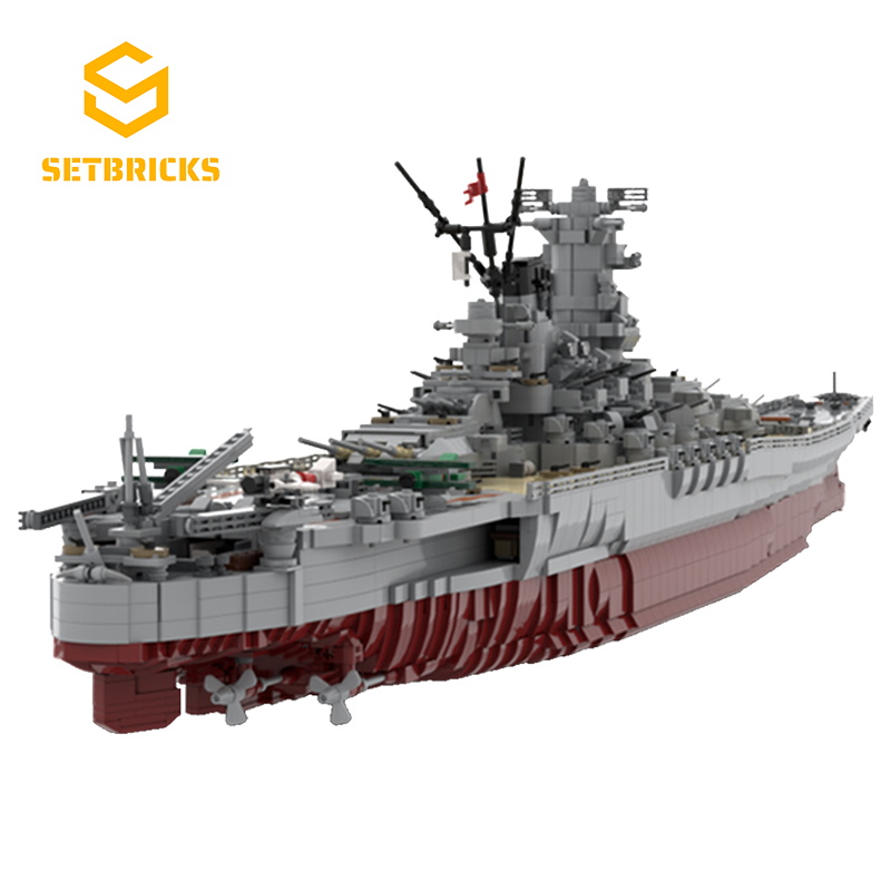 SETbricks军事战舰宇宙军舰大和号1:200模型颗粒拼装积木益智玩具