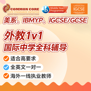 外教1对1网课国际初中IB/IGCSE/美系在线直播数学物理化学生物