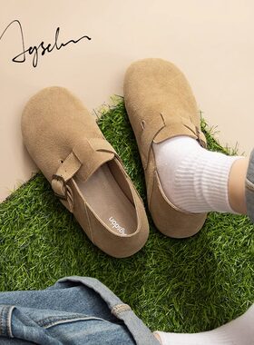 推荐勃肯鞋女两穿女鞋2026新款秋季一脚蹬懒人单鞋复古平底博肯豆