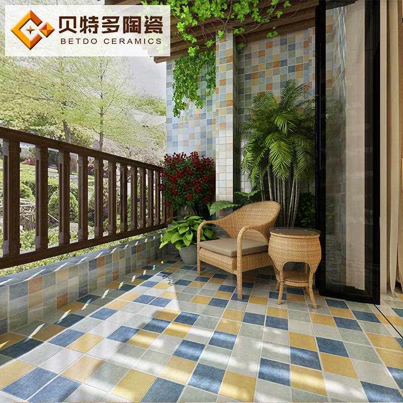 新款直销田园美式复古仿古砖 浅棕五彩厨卫砖 厨房卫生间墙砖瓷砖