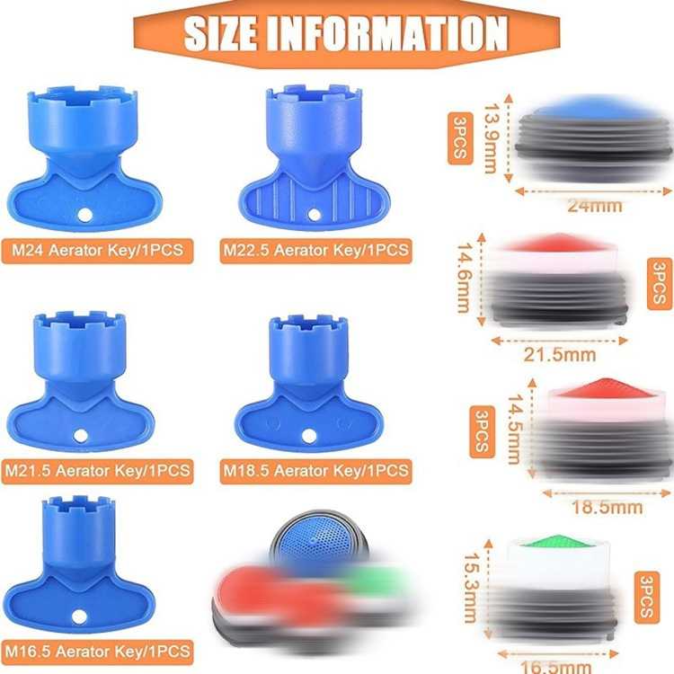新款直销跨境内置起泡器扳手 内嵌发泡器 厨房水龙头防溅过滤网出