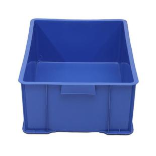 新款 直销紫蓝色645大号塑料面包箱可堆叠大型浅口食品周转箱塑胶