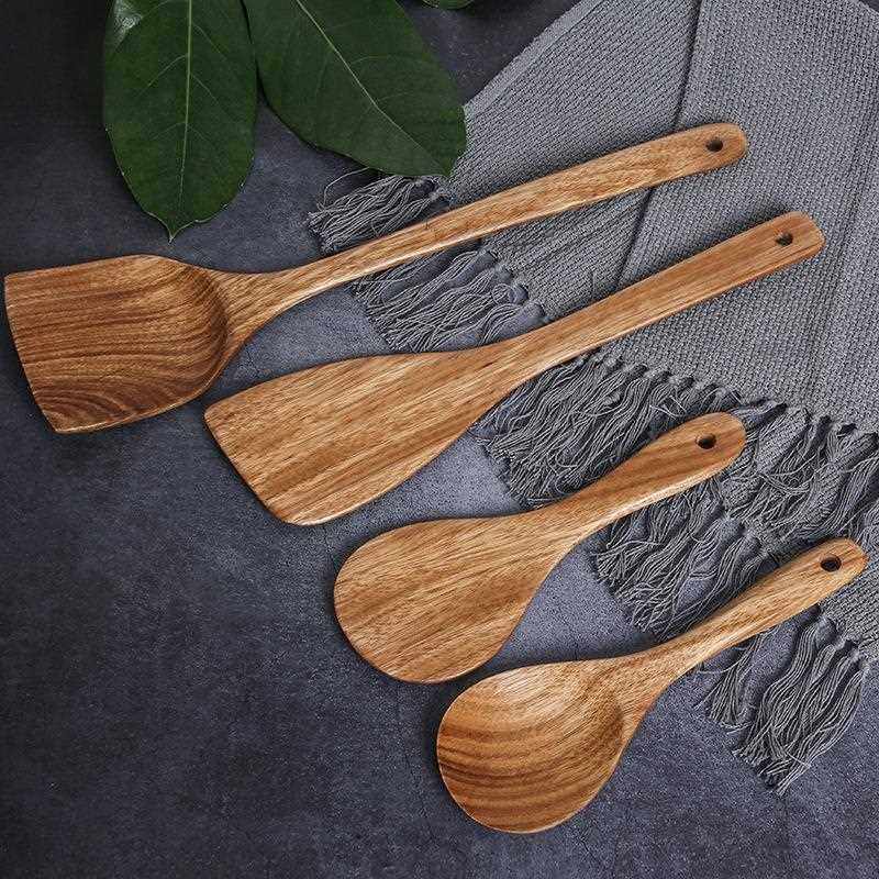 新款直销植物漆木铲勺 不粘锅锅铲专用 手工打磨长柄实木斜铲植物