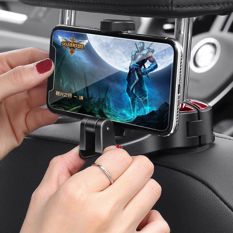 新款直销跨境新品热卖汽车多功能手机支架车用挂钩车载座椅背创意