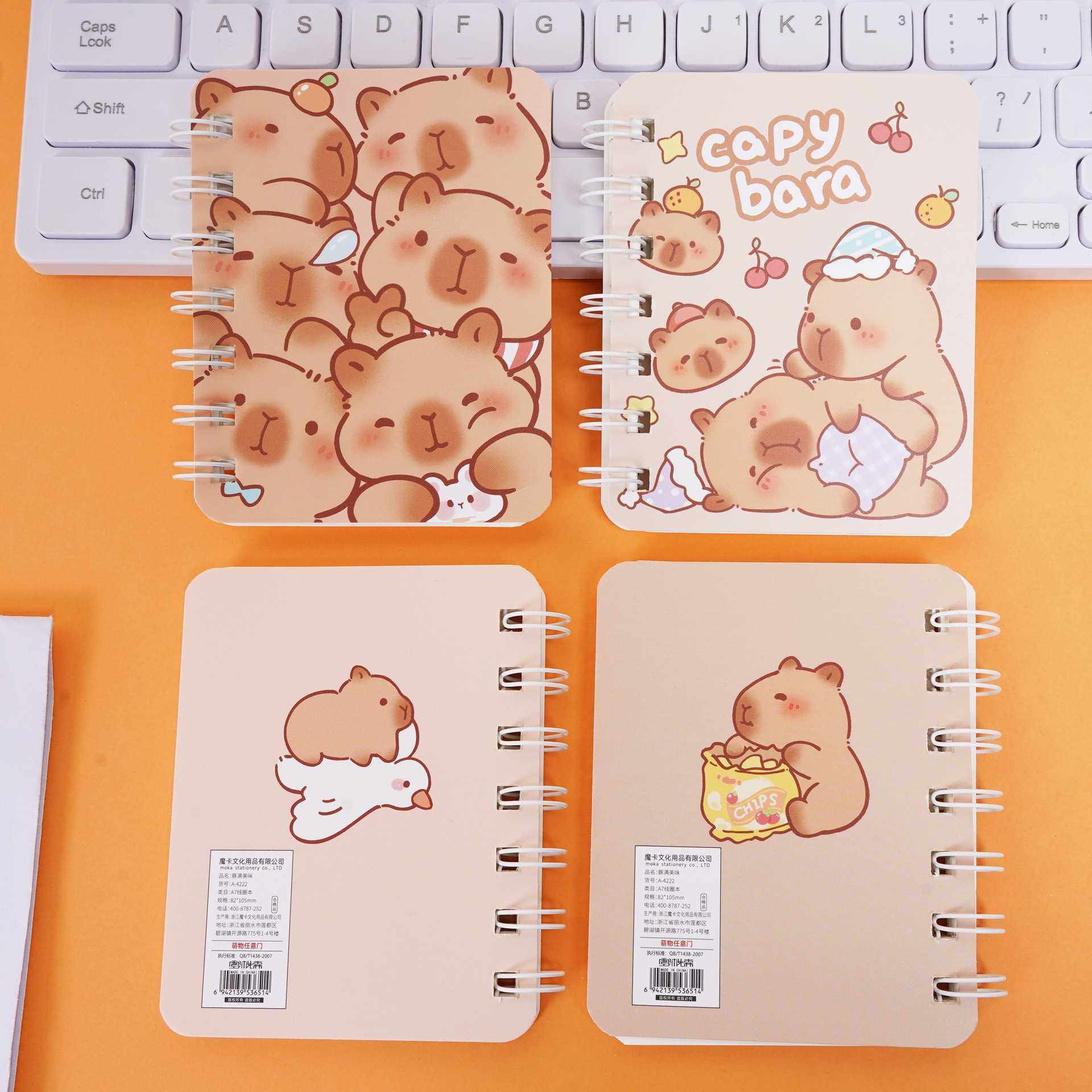 新款直销MK-4222卡皮巴拉A7线圈本学生小本子口袋迷你笔记本日记,文具电教/文化用品/商务用品,手帐/日程本/计划本,淘宝优惠券,粉丝福利购,淘宝优惠卷