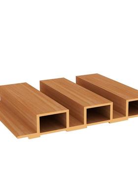 新款直销装饰线板鲁朗牌生态木装饰墙板206高长城板PVC格栅板护墙