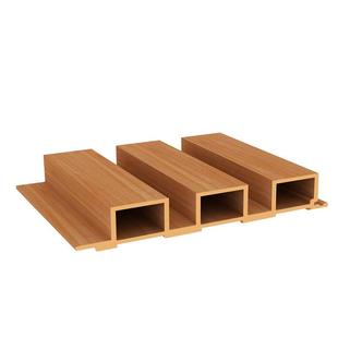 新款直销装饰线板鲁朗牌生态木装饰墙板206高长城板PVC格栅板护墙