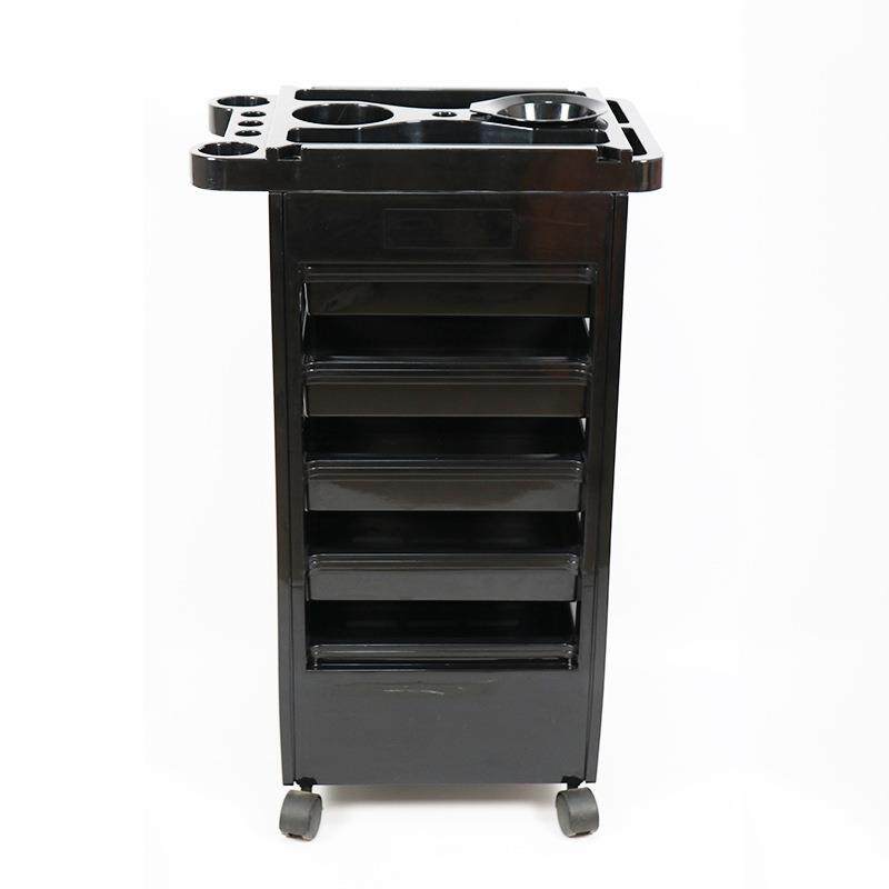 新款直销新款发廊收纳整理架 黑色置物小推车 美容美发推车置物架