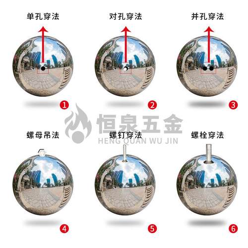 新款直销201不锈钢圆球银色加厚反光装饰球镜面球大门栏杆扶手空