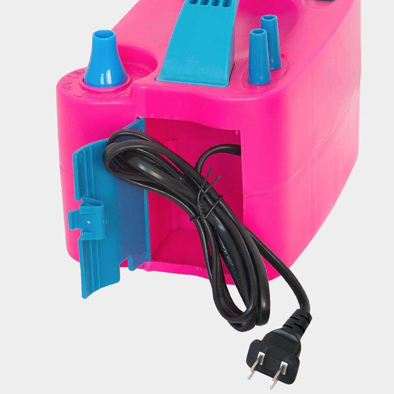 新款直销气球充气泵电动充气筒机器打气球工具双孔打气口便携式自