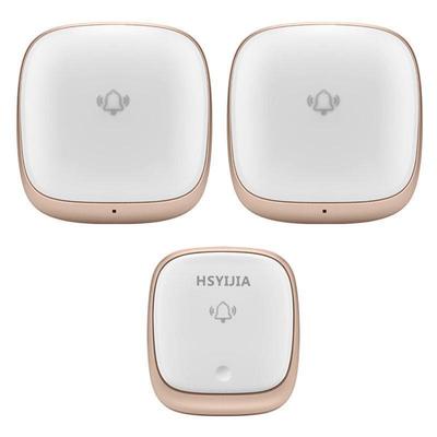 新款直销一拖二无线门铃自发电闪光发声家用远距离老人聋哑人呼叫