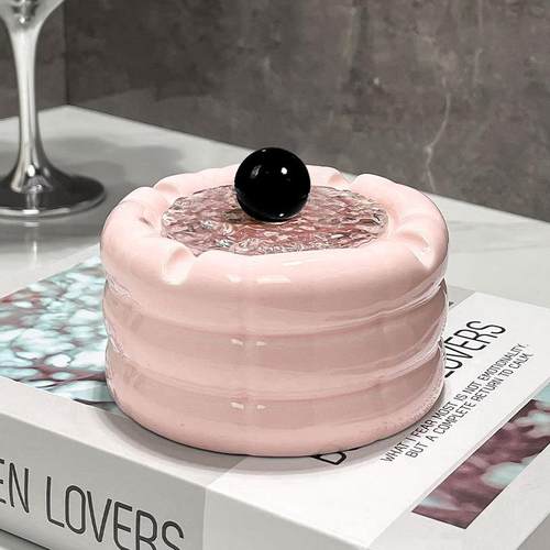 新款直销烟灰缸陶瓷创意轻奢高级感客厅办公室家用烟缸个性潮流装