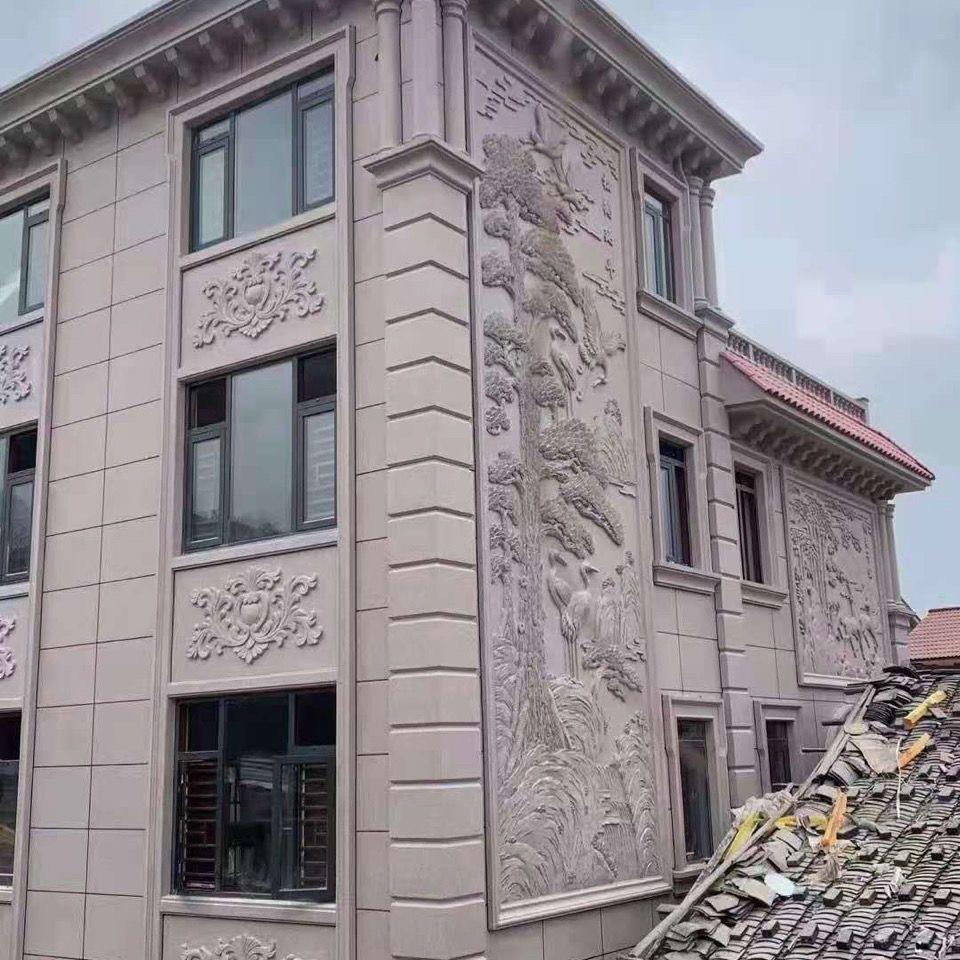 eps装饰浮雕壁画 山花角花回形纹线条自建房窗线腰线发泡陶瓷线条图片