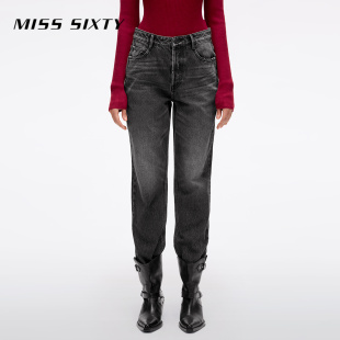 女高腰显瘦直筒裤 牛仔裤 百搭休闲通勤梨形身材 Sixty春款 Miss