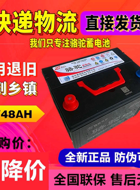 骆驼蓄电池58500适配五菱荣光之光北汽幻速S3/S2汽车12V48AH电池