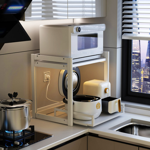 厨房电饭煲置物架台面小型放锅架