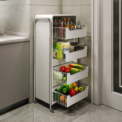 免安装厨房菜篮子置物架落地多层