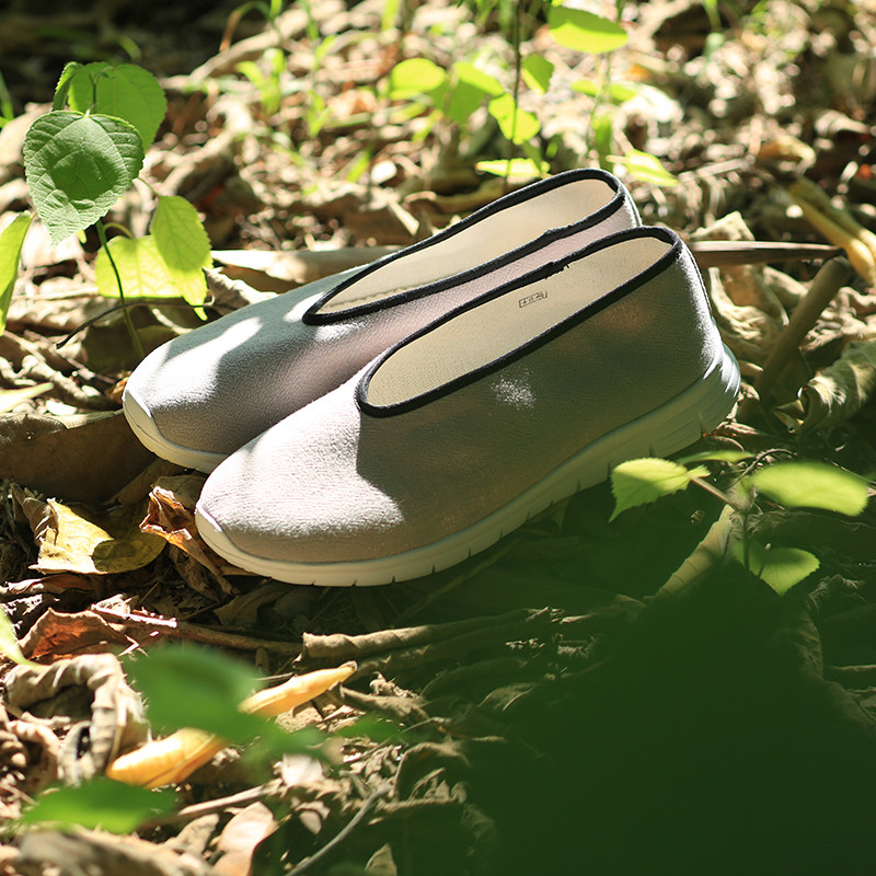 布语堂春夏透气一脚蹬平底鞋耐磨