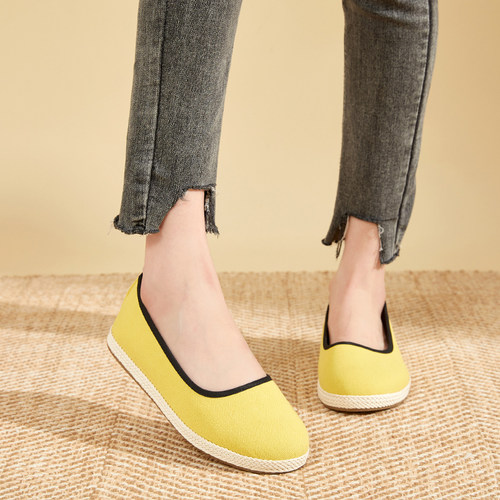 布语堂平底浅口防滑软底布鞋女鞋