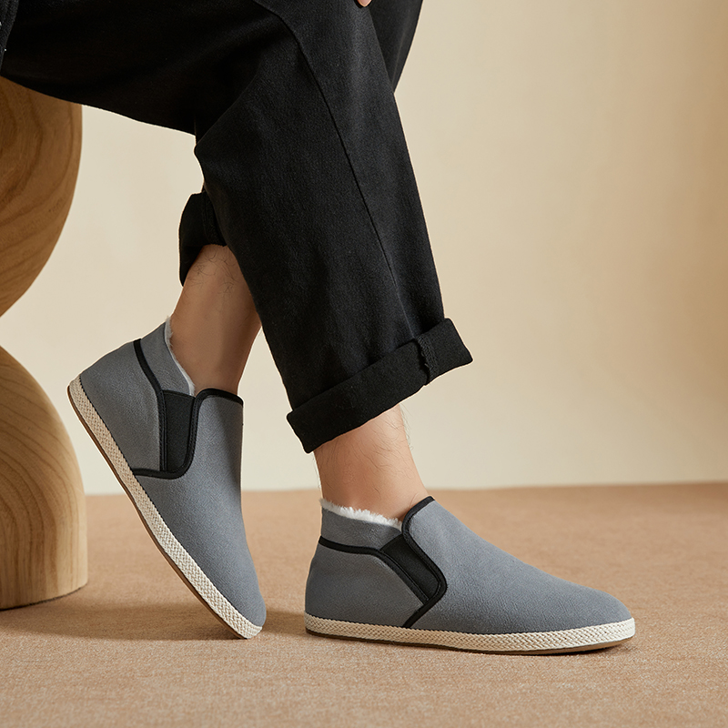 布语堂保暖中式草药纳底二棉布鞋