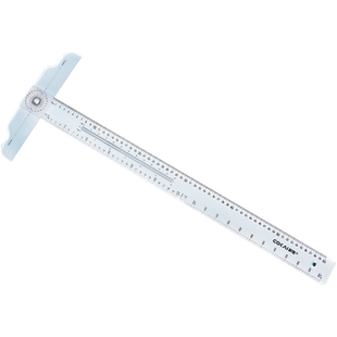 旋转多功能丁字尺制图专用直尺绘图有机t型尺子t字尺60cm长尺小学生文具土木机械工程多功能玻璃尺