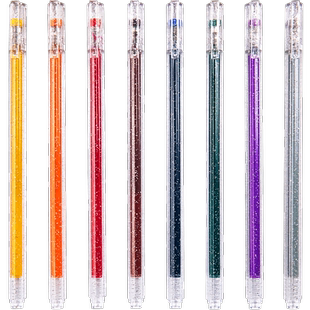 荧光笔重点标记笔水彩笔荧光闪粉儿童闪光啫喱笔流沙手帐笔彩笔做笔记专用记号笔彩色笔学生用珠光莹光手账笔