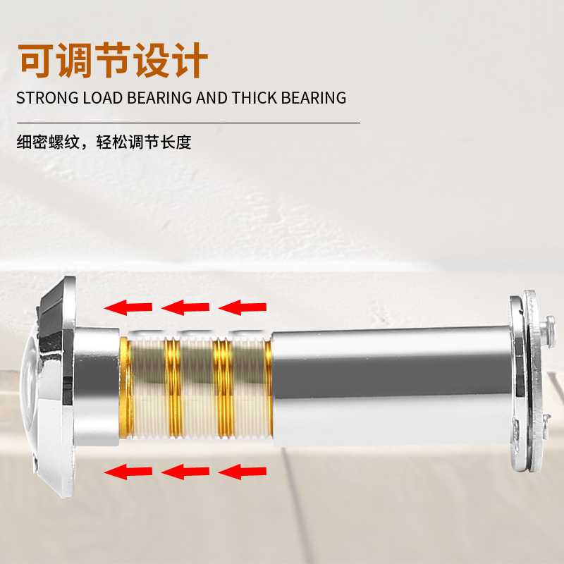 新款直销宾馆锌合金高清防盗门猫眼家用防撬带盖可调节门镜防护门