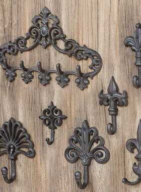 新款直销北欧简约复古铁艺挂钩壁饰衣帽挂钩挂衣钩挂钩家居客厅卧