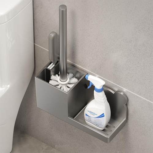 新款直销马桶刷架可挂墙式马桶刷无死角洗厕所卫生间家用清洁长柄