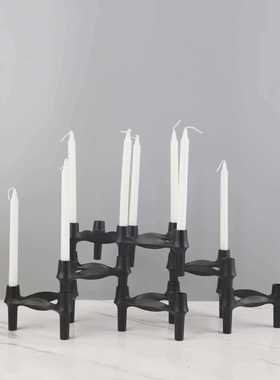 新款直销轻奢极简三角烛台北欧分子烛台经典复刻拼接烛台平衡烛台