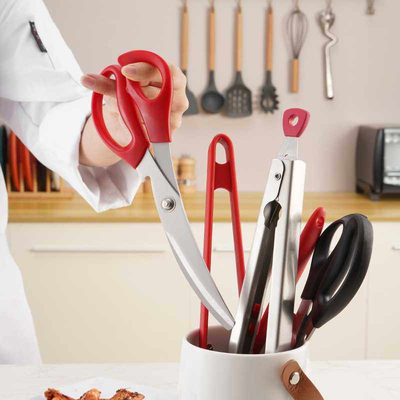 新款直销304烤肉剪煎牛排夹子烧烤剪刀 加长厨房剪烤肉剪刀料理剪,居家日用,厨房剪刀,淘宝优惠券,粉丝福利购,淘宝优惠卷