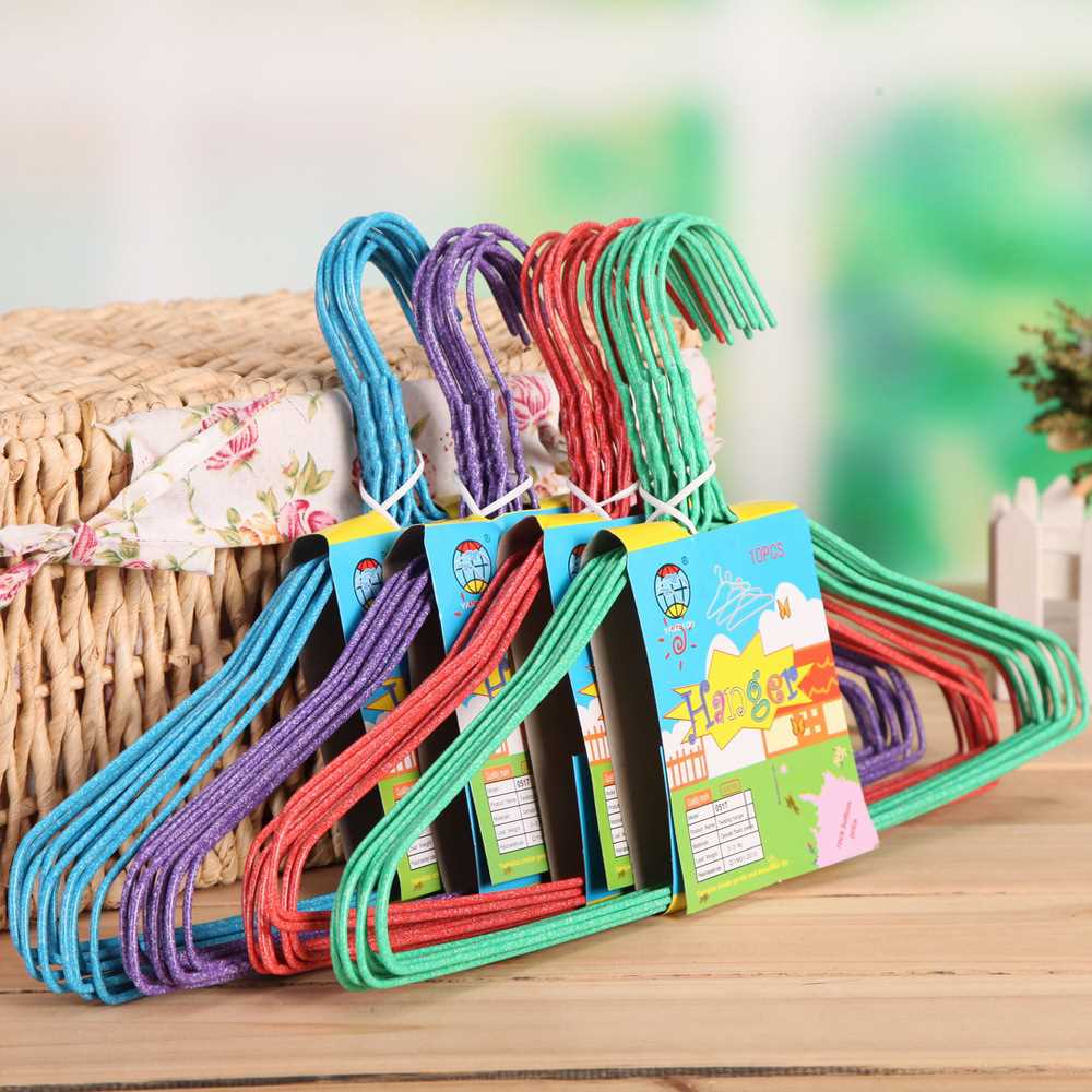 新款直销38cm 成人加长干湿两用挂衣架 浸塑扭花晒衣架