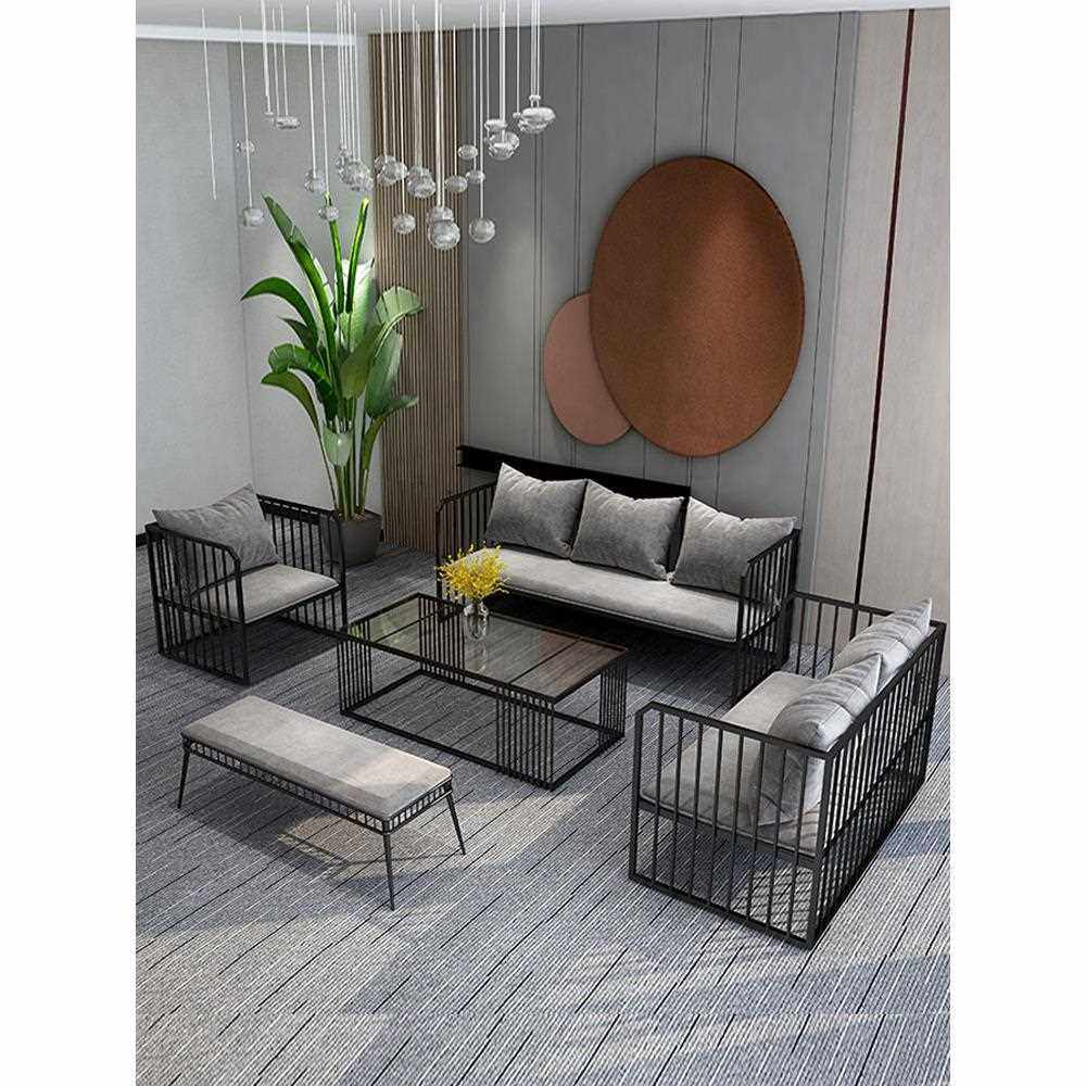 新款直销铁艺沙发小户型网红工作室接待组合现代简约服装店办公室,住宅家具,户外沙发,淘宝优惠券,粉丝福利购,淘宝优惠卷