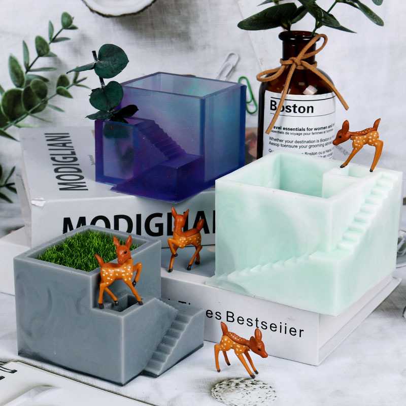 新款直销百佳兴滴胶模具微景观盆栽硅胶模具装饰树脂模具磨具diy