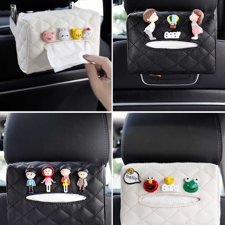 新款直销创意可爱车载纸巾盒卡通座椅车挂式车内纸抽盒扶手箱车用