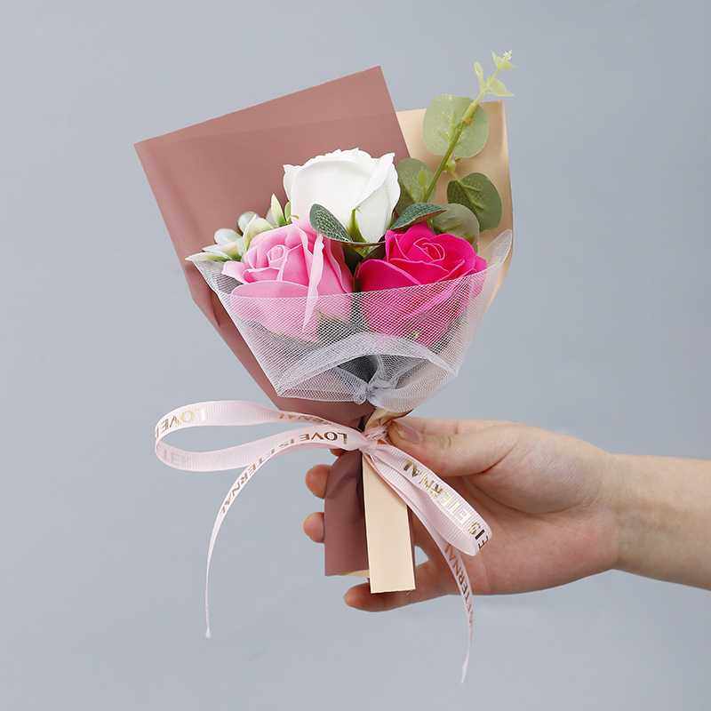 新款直销新年情人节迷你小花束玫瑰香皂花永生花香薰礼盒DIY伴手,节庆用品/礼品,香皂花,淘宝优惠券,粉丝福利购,淘宝优惠卷