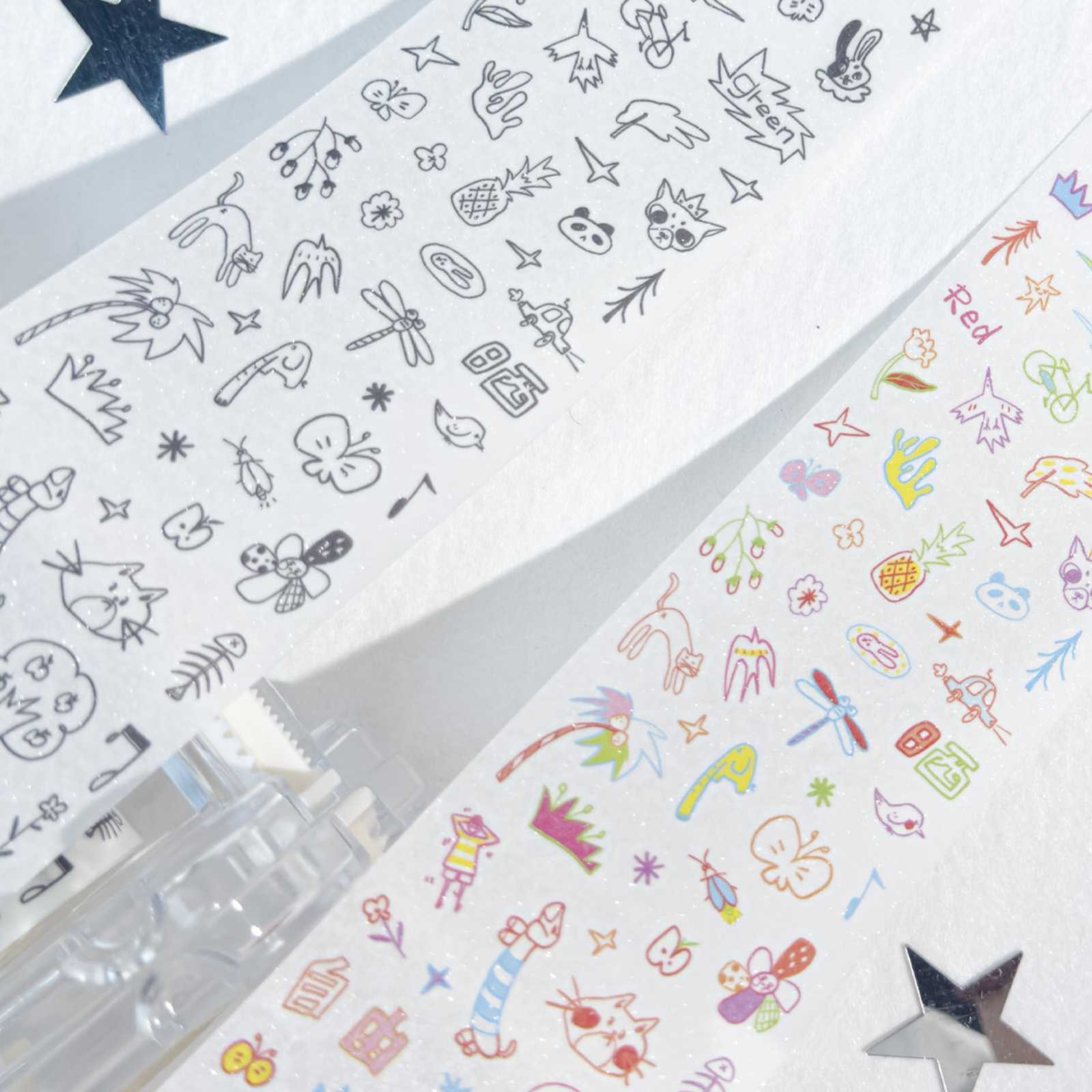 新款直销AGUGUmini贴纸胶带卷 印象回忆录 pet和纸手账装饰素材切