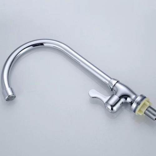 新款直销单水高款万向旋转长颈立式龙头厨房菜盆水槽洗菜池净水单