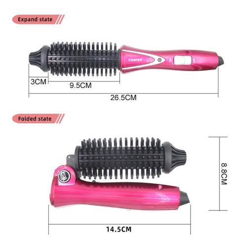 新款直销折叠卷发器陶瓷电卷梳短发梳子直发内扣造型护发旅行便携