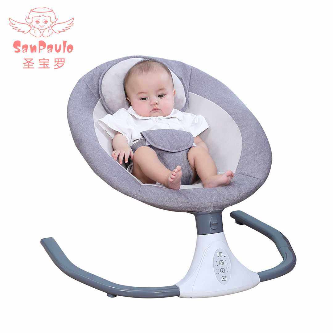 新款直销【源头工厂】智能电动婴儿摇椅灰色现货宝宝摇篮哄睡安抚,婴童用品,摇椅,淘宝优惠券,粉丝福利购,淘宝优惠卷
