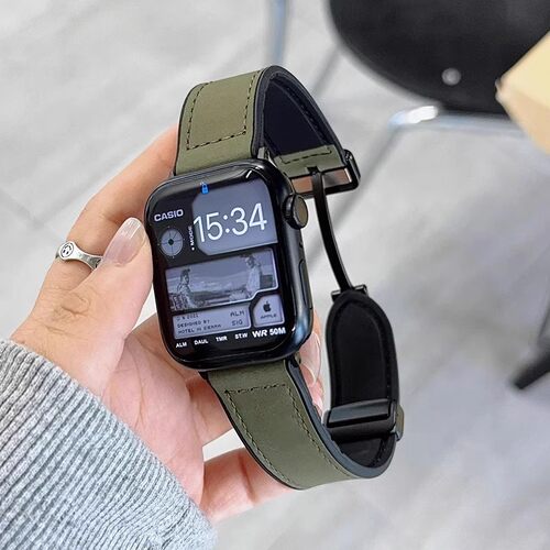 适用联想手表WatchFit疯马纹表带