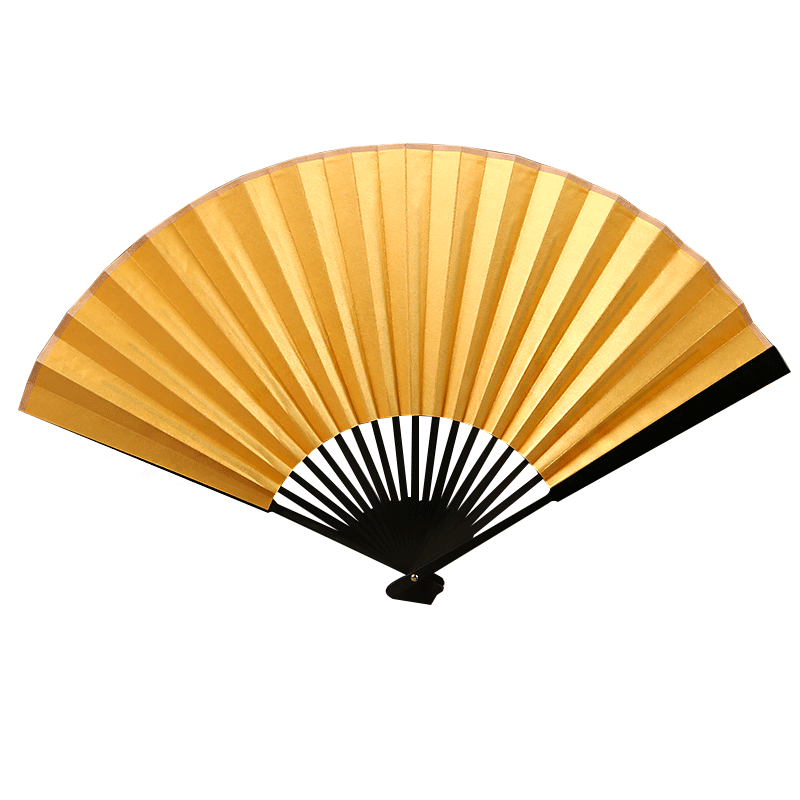 456789寸泥金宣纸空白折扇中国风舞蹈双面满版全金箔扇子定制题字