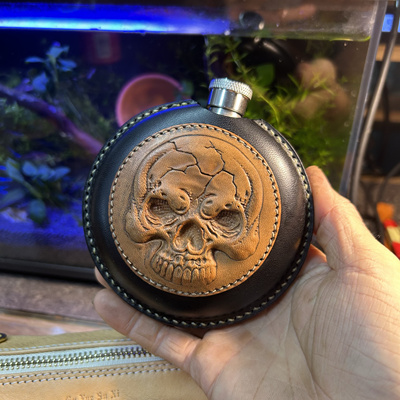 手工户外便携不锈钢小酒壶