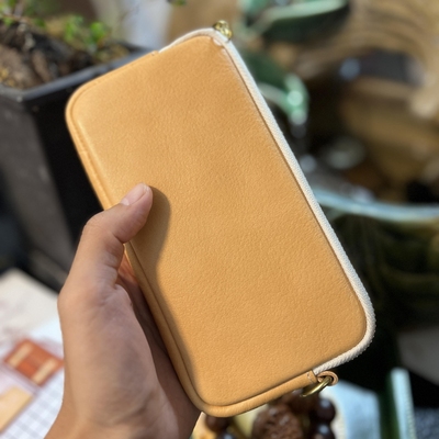 手工定制mbox植鞣牛皮复古手拿包