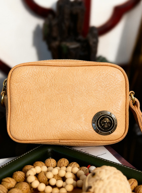 帛雲Behfxy 极简高级文玩收纳包 mbox植鞣牛皮手拎小方包首饰袋