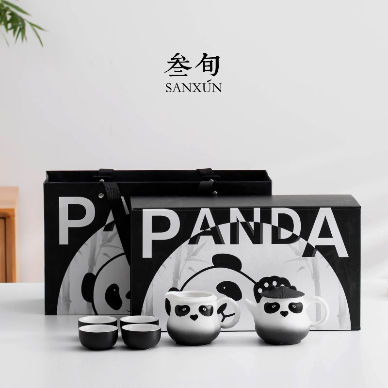 叁旬熊猫大侠轻饮套装图片