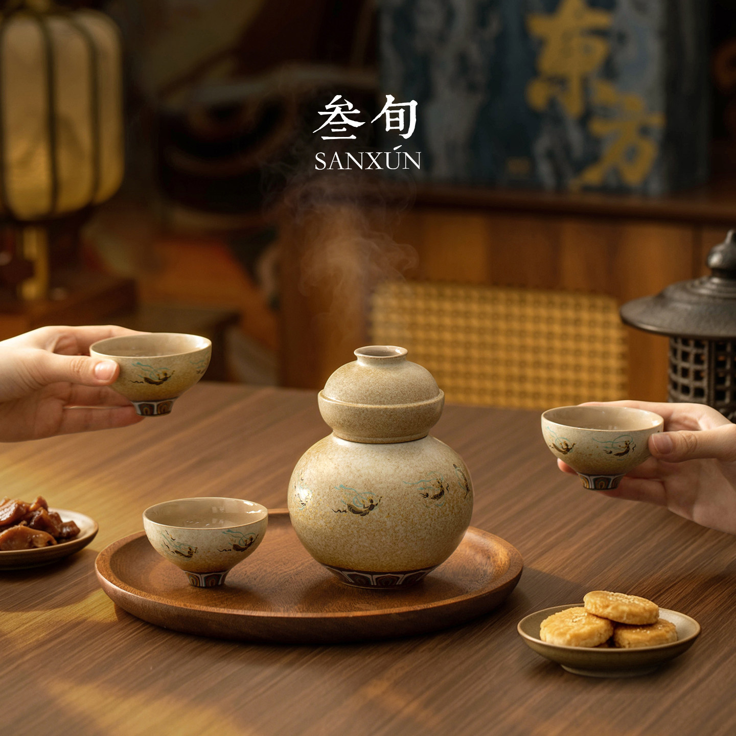 叁旬敦煌飞天葫芦温酒器图片