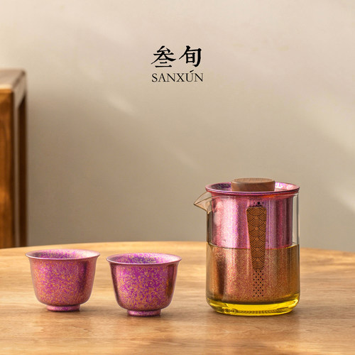 叁旬钛然纯钛泡茶壶玻璃