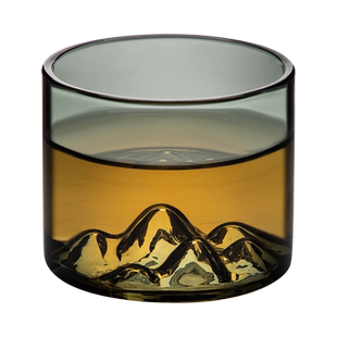 叁旬 远山玻璃茶杯品茗杯耐热玻璃家用喝茶功夫茶具茶杯主人单杯