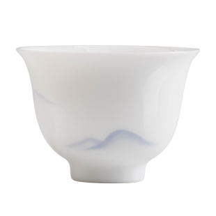 叁旬远山手绘茶杯单杯家用品茗杯简约功夫茶具陶瓷个人专用小茶杯